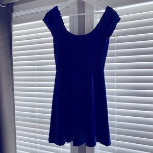 Garage Blue Velvet Dress